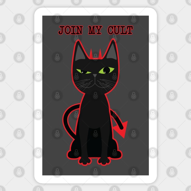 Join my cult Sticker by uncutcreations